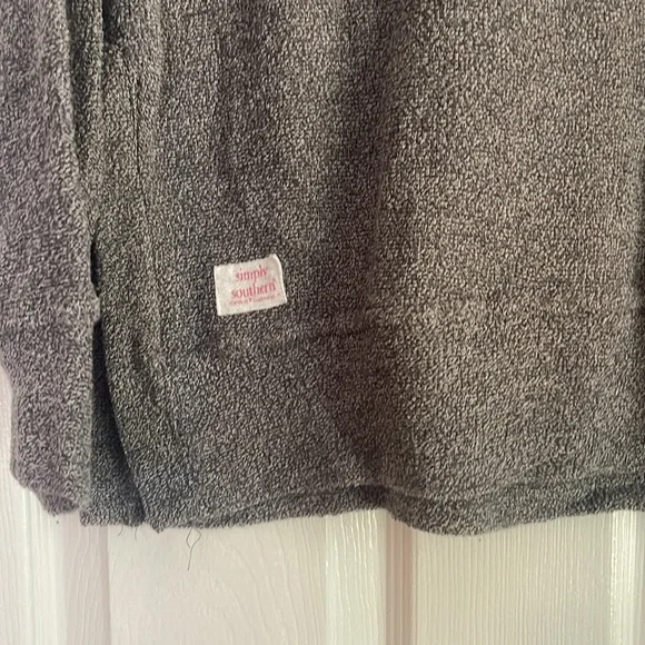 Simply Southern Gray Crewneck Terry Sweatshirt - Picture 3 of 4